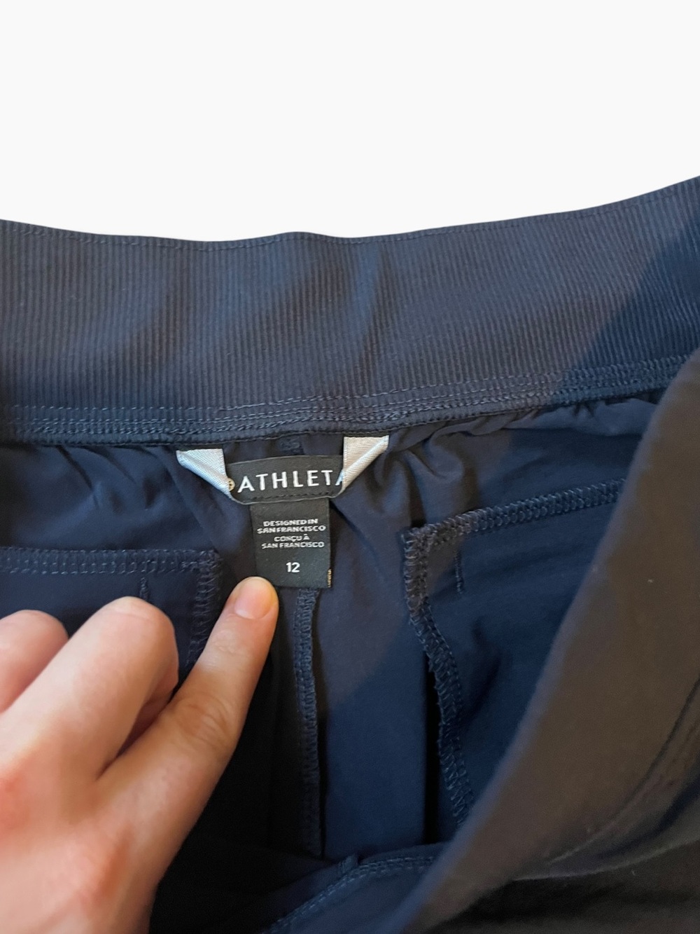 Athleta Brooklyn dress pants Women's Navy High-Waist Tailored Pants - Picture 4 of 10